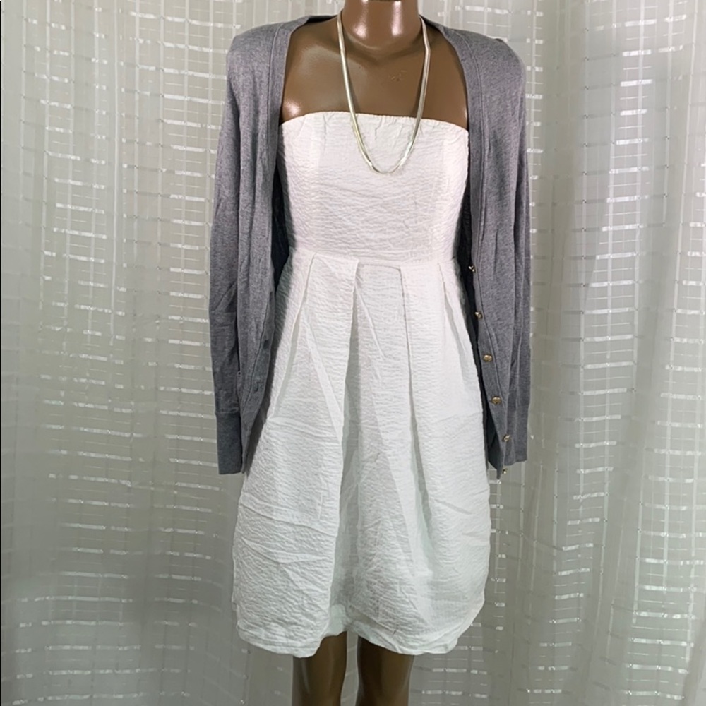 Embossed Cotton Lorelei Strapless Summer Dress